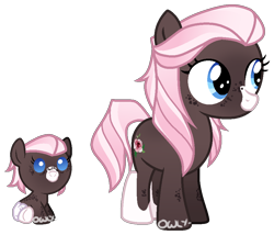 Size: 920x787 | Tagged: safe, artist:owl-clockwork, artist:vintage-owll, imported from derpibooru, oc, oc only, oc:rosaline rue, earth pony, pony, baby, baby pony, female, filly, offspring, parent:burnt oak, parent:fleur-de-lis, simple background, solo, transparent background