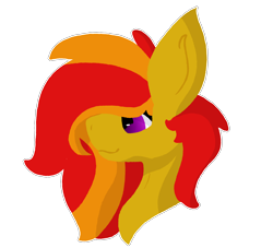 Size: 2200x2000 | Tagged: safe, artist:lamb-shack, imported from derpibooru, oc, oc only, oc:sunrise flair, pegasus, pony, big ears, bust, female, portrait, simple background, solo, solo female, transparent background