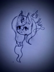 Size: 3000x4000 | Tagged: safe, artist:thecommandermiky, imported from derpibooru, oc, pony, unicorn, head, paper, photo, solo, traditional art