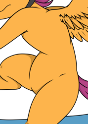 Size: 1274x1794 | Tagged: safe, artist:bork88, artist:joey darkmeat, edit, imported from derpibooru, vector edit, scootaloo, pegasus, pony, belly, blank flank, cropped, featureless crotch, pictures of bellies, simple background, solo, transparent background, vector