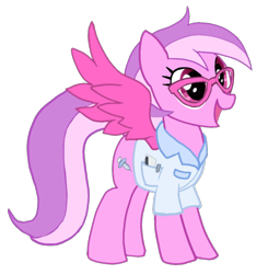 Size: 1000x1019 | Tagged: safe, artist:maomao27, imported from derpibooru, oc, oc only, oc:colorful heart sky heal, pegasus, pony, derpibooru community collaboration, 2021 community collab, clothes, female, glasses, pegasus oc, simple background, smiley face, smiling, solo, standing, transparent background, wings