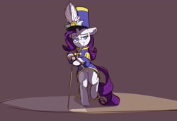 Size: 3045x2080 | Tagged: safe, alternate version, artist:yoditax, imported from derpibooru, rarity, pony, unicorn, ancient wonderbolts uniform, bipedal, clothes, female, floppy ears, hat, lidded eyes, mare, sgt. rarity, shako, uniform