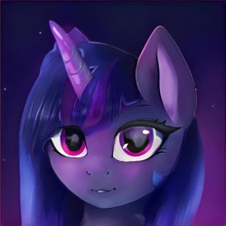 Size: 1024x1024 | Tagged: safe, artist:thisponydoesnotexist, imported from derpibooru, pony, ai content, ai generated, generator:thisponydoesnotexist, horn, looking at you, neural network, solo