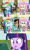 Size: 1280x2142 | Tagged: safe, edit, edited screencap, imported from derpibooru, screencap, aqua blossom, drama letter, fluttershy, rainbow dash, sophisticata, spike, spike the regular dog, twilight sparkle, watermelody, dog, equestria girls, rainbow rocks, disney, molly mcgee, rainbow dash phone meme, rainbow dash's phone, scratch (the ghost and molly mcgee), the ghost and molly mcgee