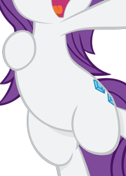 Size: 2898x4050 | Tagged: safe, artist:joey darkmeat, artist:mamandil, edit, imported from derpibooru, vector edit, rarity, pony, unicorn, belly, bipedal, open mouth, pictures of bellies, simple background, solo, standing, standing on one leg, transparent background, vector, wet, wet mane, wet mane rarity