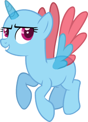 Size: 982x1363 | Tagged: safe, artist:pegasski, imported from derpibooru, oc, oc only, alicorn, pony, 2 4 6 greaaat, alicorn oc, bald, base, eyelashes, grin, horn, simple background, smiling, solo, transparent background, two toned wings, wings