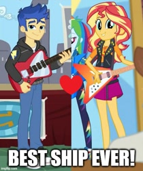 Size: 499x594 | Tagged: safe, imported from derpibooru, flash sentry, sunset shimmer, equestria girls, equestria girls series, best ship, female, flashimmer, male, shipping, straight