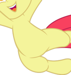 Size: 3770x3945 | Tagged: safe, artist:deadparrot22, artist:joey darkmeat, edit, imported from derpibooru, vector edit, apple bloom, earth pony, pony, belly, featureless crotch, open mouth, pictures of bellies, simple background, transparent background, vector