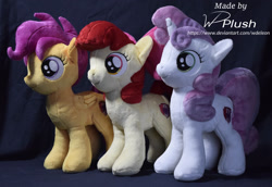 Size: 1915x1320 | Tagged: safe, artist:wdeleon, imported from derpibooru, apple bloom, scootaloo, sweetie belle, earth pony, pegasus, pony, unicorn, commission, craft, custom, cutie mark crusaders, female, filly, group, irl, photo, plushie, toy