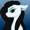 Size: 100x100 | Tagged: safe, artist:minelvi, imported from derpibooru, oc, oc only, earth pony, pony, angry, animated, bust, ear piercing, earth pony oc, eyelashes, female, frown, gif, gradient background, makeup, mare, piercing, solo