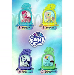 Size: 1535x1546 | Tagged: safe, imported from derpibooru, fluttershy, pinkie pie, rainbow dash, rarity, happy meal, mcdonald's, mcdonald's happy meal toys, merchandise, toy