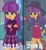 Size: 494x534 | Tagged: safe, imported from derpibooru, ginger owlseye, equestria girls, equestria girls series, friendship games, canterlot high, cellphone, clothes, comparison, crystal prep academy, crystal prep academy uniform, fedora, female, hat, phone, school uniform, smartphone