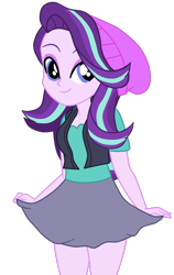 Size: 1164x1838 | Tagged: safe, alternate version, artist:gmaplay, imported from derpibooru, starlight glimmer, human, equestria girls, mirror magic, spoiler:eqg specials, clothes, looking at you, simple background, skirt, smiling, smiling at you, solo, transparent background