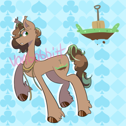 Size: 2500x2500 | Tagged: safe, artist:von babbitt, imported from derpibooru, oc, oc only, earth pony, pony, abstract background, adoptable, advertisement, colored pupils, ear fluff, high res, looking at you, male, raised hoof, solo, solo male, stallion