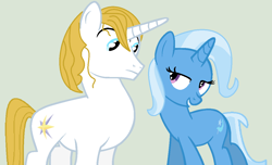 Size: 1176x713 | Tagged: safe, artist:jadeharmony, artist:jadethepegasus, imported from derpibooru, prince blueblood, trixie, bluetrix, female, male, shipping, straight