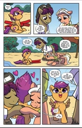 Size: 1069x1667 | Tagged: safe, imported from derpibooru, screencap, mane allgood, scootaloo, snap shutter, spoiler:comic, spoiler:comic93, scootalove, wet, wet mane