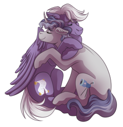 Size: 2800x2900 | Tagged: safe, artist:kikirdcz, imported from derpibooru, silver script, star bright, pegasus, pony, unicorn, commission, gay, hug, male, shipping, simple background, starscript, transparent background