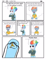 Size: 2550x3300 | Tagged: safe, artist:short tale, imported from derpibooru, applejack, rainbow dash, windy whistles, pegasus, comic:aj+rd, the last problem, advice, appledash, comedy, comic, comic strip, crying, date, dating, digital art, excited, female, jewelry, lesbian, mohawk, necklace, pendant, present, pumped, romantic, shipping, smiling, tears of joy, worried