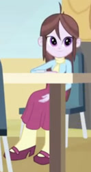 Size: 828x1553 | Tagged: safe, imported from derpibooru, screencap, velvet sky, equestria girls, equestria girls (movie), background human, clothes, cropped, sitting, skirt, solo