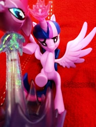 Size: 3024x4032 | Tagged: safe, imported from derpibooru, tempest shadow, twilight sparkle, alicorn, my little pony: the movie, fan series, female, figure, guardians of harmony, irl, perspective, photo, toy, twilight sparkle (alicorn)