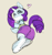 Size: 1070x1144 | Tagged: artist needed, source needed, safe, rarity, pony, unicorn, bowtie, butt, female, heart, horn, looking at you, looking back, looking back at you, mare, plot, raised tail, simple background, sketch, solo, tail, underhoof