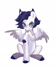 Size: 1496x1936 | Tagged: safe, artist:lunnita_pony, imported from derpibooru, oc, oc only, pegasus, pony, behaving like a cat, solo
