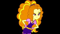 Size: 1280x720 | Tagged: safe, imported from derpibooru, adagio dazzle, equestria girls, rainbow rocks, ai assisted, ai content, aivo, animated, black background, female, fifteen.ai, simple background, solo, sound, sound only, webm, wubcake