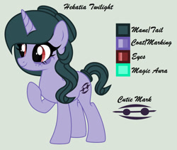 Size: 1280x1079 | Tagged: safe, artist:lominicinfinity, imported from derpibooru, oc, oc only, oc:hekatia twilight, pony, unicorn, female, mare, reference sheet, simple background, solo
