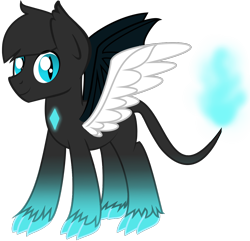 Size: 1242x1196 | Tagged: safe, artist:amgiwolf, imported from derpibooru, oc, oc only, hybrid, claws, simple background, smiling, solo, transparent background, wings