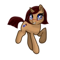 Size: 1200x1200 | Tagged: safe, artist:coco-kyoko, imported from derpibooru, oc, oc only, oc:cocoa, pony, unicorn, derpibooru community collaboration, 2021 community collab, glasses, simple background, solo, transparent background