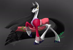 Size: 2447x1697 | Tagged: safe, artist:twilightdreamkeeper, imported from derpibooru, pony, anime style, boa hancock, fanart, long mane, long tail, one piece, ponified, solo