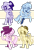 Size: 1400x2048 | Tagged: safe, artist:thegreatrouge, imported from derpibooru, fluttershy, rainbow dash, rarity, starlight glimmer, pegasus, unicorn, charles calvin, crossover, dave pampa, dave panpa, henry stickmin, henry stickmin collection, parody, rhm, simple background, transparent background