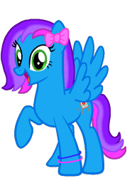 Size: 536x694 | Tagged: safe, derpibooru exclusive, imported from derpibooru, oc, oc:azure acrylic, pegasus, derpibooru community collaboration, 2021 community collab, bow, bracelet, cute, hair bow, jewelry