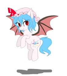 Size: 591x675 | Tagged: safe, artist:namaenonaipony, imported from derpibooru, bat pony, pony, vampire bat pony, crossover, female, mare, ponified, remilia scarlet, solo, touhou