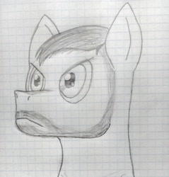 Size: 1280x1340 | Tagged: safe, artist:hofdawn, imported from derpibooru, oc, oc only, pony, doodle, graph paper, male, solo, stallion, traditional art