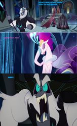 Size: 1360x2240 | Tagged: safe, edit, edited screencap, imported from derpibooru, screencap, queen novo, storm king, tempest shadow, twilight sparkle, alicorn, hippogriff, my little pony: the movie, celebrity jeopardy, comic, parody, saturday night live, screencap comic, twilight sparkle (alicorn)