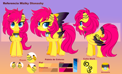Size: 6514x3956 | Tagged: safe, artist:2pandita, imported from derpibooru, oc, oc only, oc:iziky otonashy, oc:miziky otonashy, pegasus, pony, absurd resolution, female, mare, reference sheet, solo, two toned wings, wings