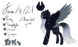Size: 2500x1500 | Tagged: safe, artist:minelvi, imported from derpibooru, oc, oc only, oc:jimin, pegasus, pony, choker, ear piercing, female, mare, pegasus oc, piercing, reference sheet, simple background, tattoo, transparent background, two toned wings, wings