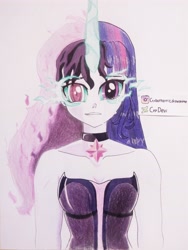 Size: 3120x4160 | Tagged: safe, artist:crydevi, imported from derpibooru, sci-twi, twilight sparkle, equestria girls, midnight sparkle