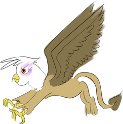 Size: 439x441 | Tagged: safe, artist:horsesplease, imported from derpibooru, gilda, griffon, flying, smiling, smirk, solo