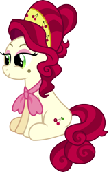 Size: 3000x4716 | Tagged: safe, artist:jeatz-axl, imported from derpibooru, cherry jubilee, earth pony, pony, female, high res, mare, simple background, sitting, solo, transparent background, vector