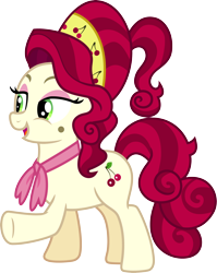 Size: 3000x3760 | Tagged: safe, artist:jeatz-axl, imported from derpibooru, cherry jubilee, earth pony, pony, beauty mark, female, high res, mare, raised hoof, simple background, solo, transparent background, vector