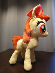 Size: 900x1200 | Tagged: safe, artist:cwossie, imported from derpibooru, apple bloom, scootaloo, sweetie belle, earth pony, pony, apple bloom's bow, blank flank, bow, cutie mark crusaders, female, filly, hair bow, irl, photo, plushie, solo