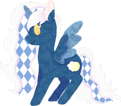 Size: 437x383 | Tagged: safe, artist:harborhooves, imported from derpibooru, oc, oc only, oc:fleurbelle, alicorn, pony, alicorn oc, bow, craft, female, hair bow, horn, mare, simple background, solo, transparent background, wings, yellow eyes