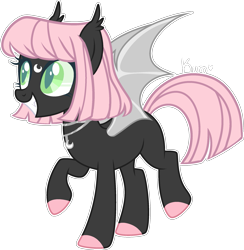 Size: 2229x2286 | Tagged: safe, artist:kurosawakuro, imported from derpibooru, oc, oc only, bat pony, pony, base used, colored wings, female, mare, simple background, solo, transparent background, wings