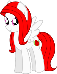 Size: 912x1188 | Tagged: safe, artist:amgiwolf, imported from derpibooru, oc, oc only, pegasus, pony, flower, pegasus oc, rose, simple background, smiling, solo, transparent background, wings