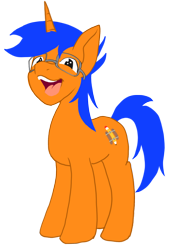 Size: 1354x1985 | Tagged: safe, artist:ciaran, derpibooru exclusive, imported from derpibooru, oc, oc only, oc:railroadmillion, pony, unicorn, derpibooru community collaboration, 2021 community collab, looking at you, male, simple background, smiling, solo, stallion, transparent background