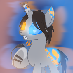 Size: 2048x2048 | Tagged: safe, imported from derpibooru, oc, unnamed oc, pony, unicorn, chell, high res, ponified, portal, portal (valve), portal 2