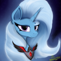 Size: 4000x4000 | Tagged: safe, artist:ser-p, imported from derpibooru, trixie, pony, unicorn, absurd resolution, alicorn amulet, bust, female, portrait, solo