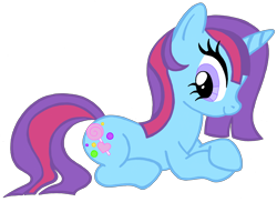 Size: 2548x1855 | Tagged: safe, artist:telasra, imported from derpibooru, oc, oc only, pony, unicorn, eyelashes, female, horn, lying down, mare, prone, simple background, smiling, solo, transparent background, unicorn oc